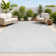 Andella High-Low Minimalist Curve Geometric Light Blue/Cream Indoor/Outdoor Rug