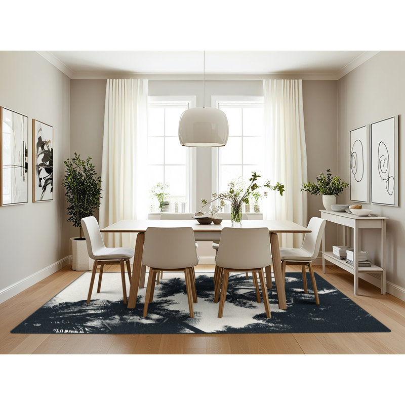 Tapis beige / noir Atmore, Rectangle 7 pi x 10 pi