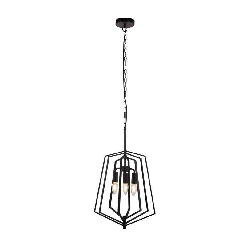 Breuer 3 - Light Black Geometric Pendant
