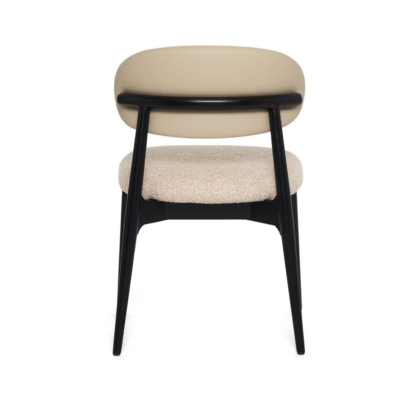 Liam Upholstered Dining Chair, Matte Black