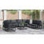  Garden Sofa Set With Cushion 9 Pcs Black Aluminium
