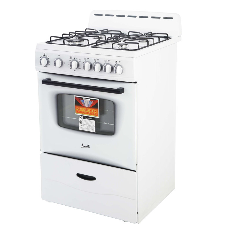 Avanti 24" Compact Gas Range Oven, White