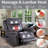 Emryn 37.4"W Upholstered Power Recliner, 240°Swivel & Rocking, Massage & Heater-1213542603