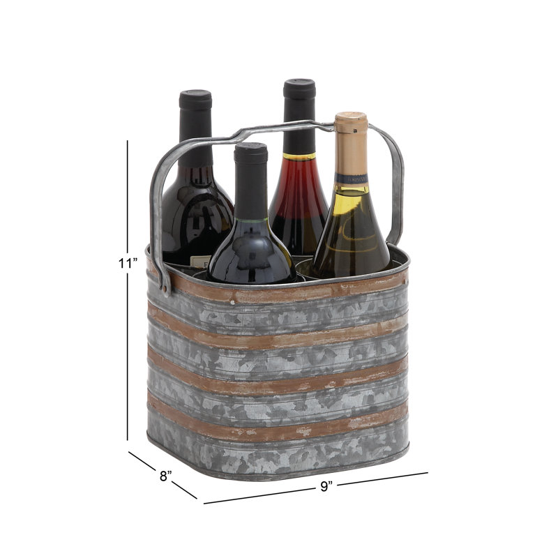 Corum 4 - Bottle Wine Bottle Rack in Silver