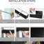 2 stores occultants plissés auto-adhésifs, sans perçage, sans outils, coupés sur mesure pour la cuisine de la chambre à coucher Bureau: l 24 po x H 71 po (ensemble de 2)-567799494