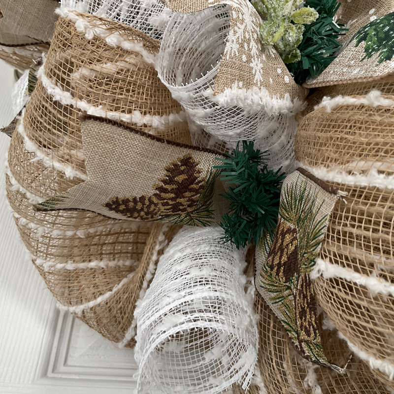 Couronne d'arbre de Noël Glisten