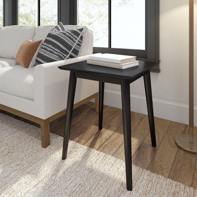 Leaford Solid Wood Top End Table