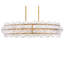 Rene 8 - Light Steel Dimmable Drum Chandelier