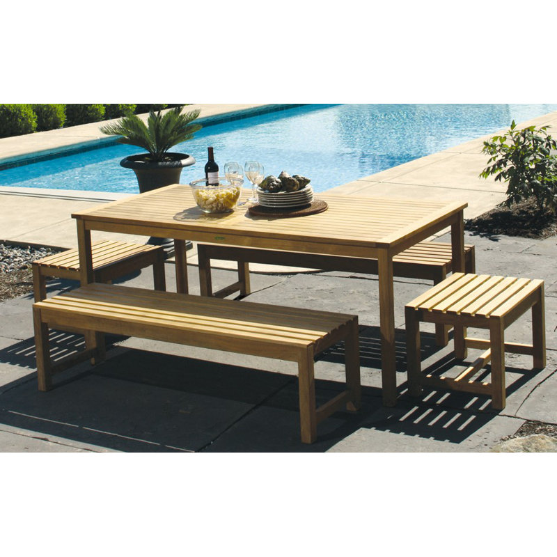 Brunswick Teak Outdoor 72" Rectangle Dining Table
