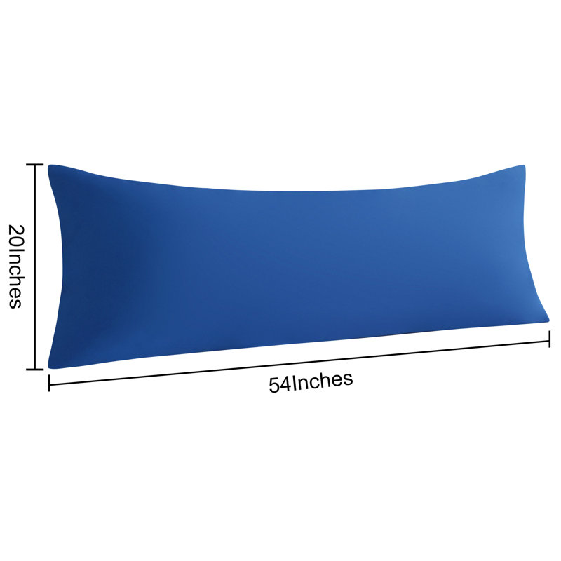 Taie d'oreiller corporelle en microfibre hypoallergénique 2 pièces, Bleu royal
