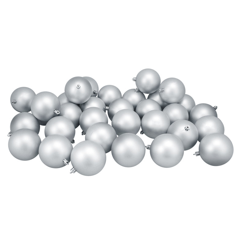 Ornements de boule de Noël incassable 32ct, Argent