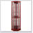6 Shelf Lighted Corner Curio Cabinet with Adjustable Tempered Glass Shelves and Mirror Back-1984291443