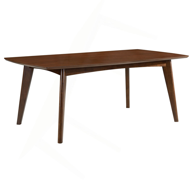 Marcella Dark Walnut Mid-Century Rectangle Dining Table