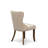 7 Piece Modern Dining Table Set Consist of a Rectangle Rustic Wood Table and 6 Light Tan Linen Fabric Upholstered Chairs, Antique Walnut -2025839746-2025839747-2025839744