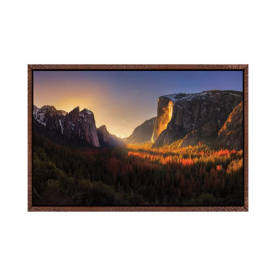 Yosemite Firefall by Yan Zhang - Floater Frame Gallery-Wrapped Canvas Giclée on Canvas