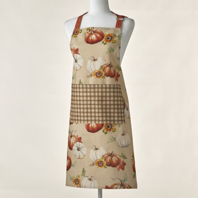 Thanksgiving No Pattern Cotton Bib Apron