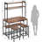 Kitchen Island with Stools, Dining Table Set with Storage and Power Outlet