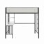 Lit mezzanine avec bureau et tablettes-352110982