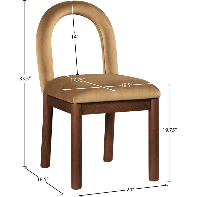 Chaise Macleod, Brun, Velours selle