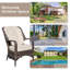 Glenna Patio Rattan Aluminum Dining Side Chair with Cushion Set of 2-1601122817