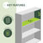 Bibliothèque Furinno Basic 3-Tier Open Shelf, bibliothèque, rangement, 7 x 24 x 26, pin ambre-128766317-128766320
