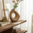Decorative Vase Stoneware Ceramic Modern Sculptural Accent with Circular Open Center and Contemporary Artistic Silhouette for Glam Inspired Design Displays and Modern Style Arrangements-1788022165