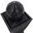 Ball Modern Black Polyresin Outdoor Solar Fountain with Battery and LED Light