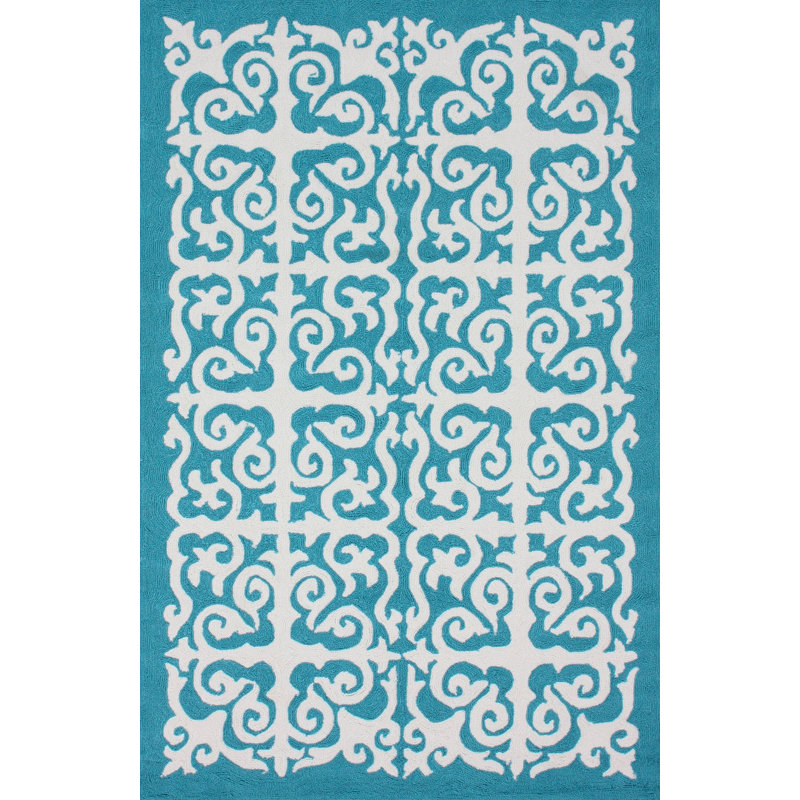 Tapis Graehme Aqua Celine, 5' x 8'