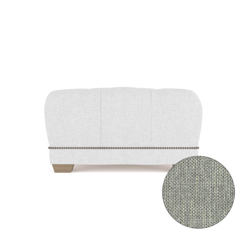 Repose-pieds Hudson, Pebble Weave Linen Haze, Patiné
