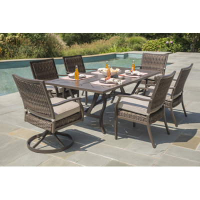 Bedard 6 - Person Patio Dining Set with Rectangular Table