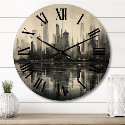 Horloge murale en bois massif Mukrime