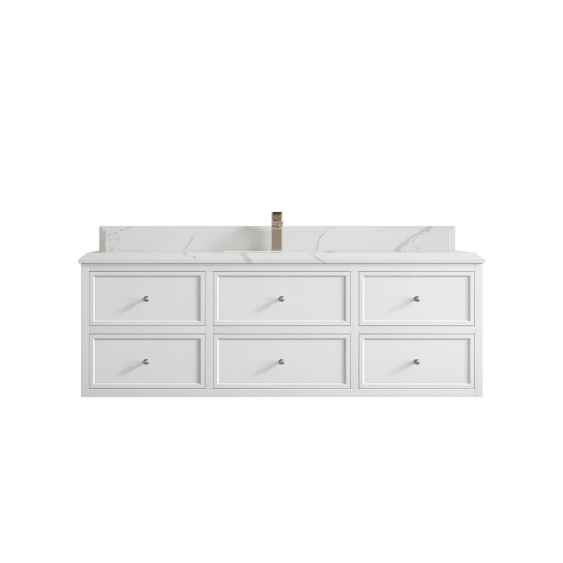 Ensemble de meuble-lavabo simple 60 po Roswell, Calacatta Laza