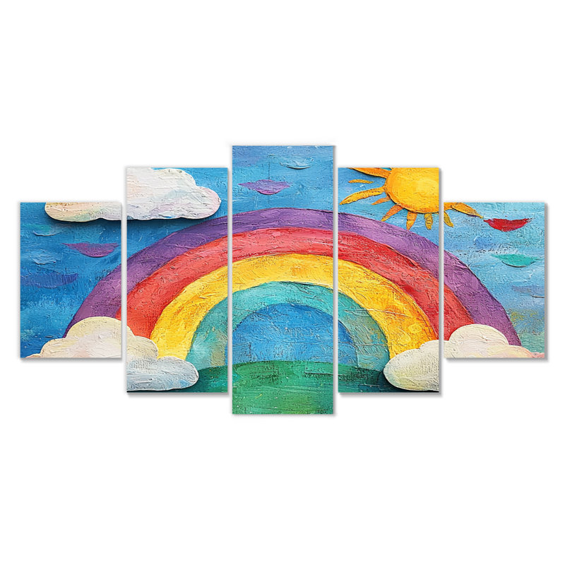 Rainbow Bright I - ensemble d'art mural pour chambre de bébé