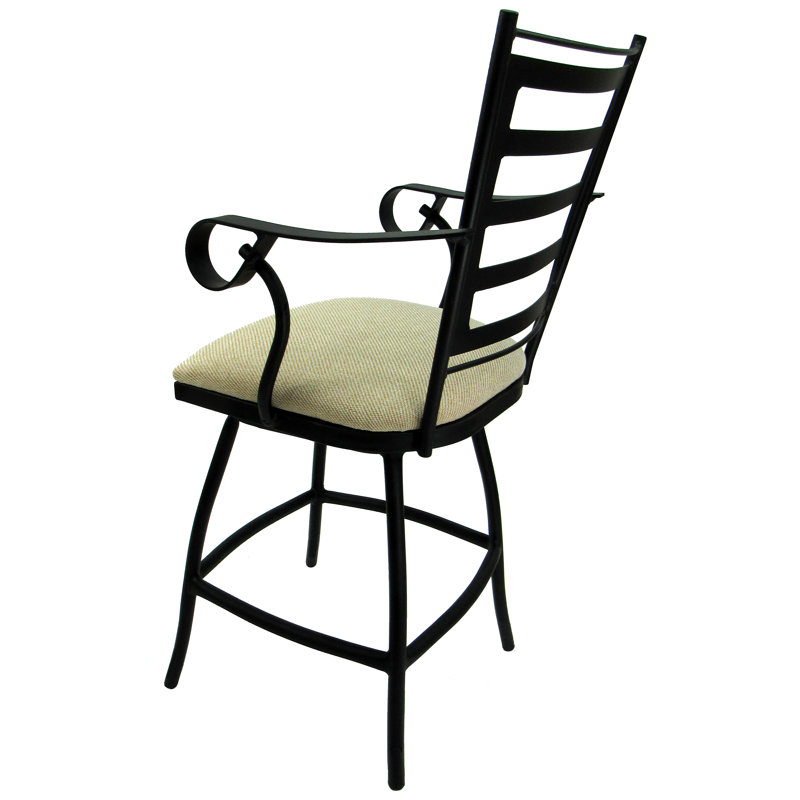 tabouret de bar pivotant 26" avec coussin d’extérieur Darin, Ponce