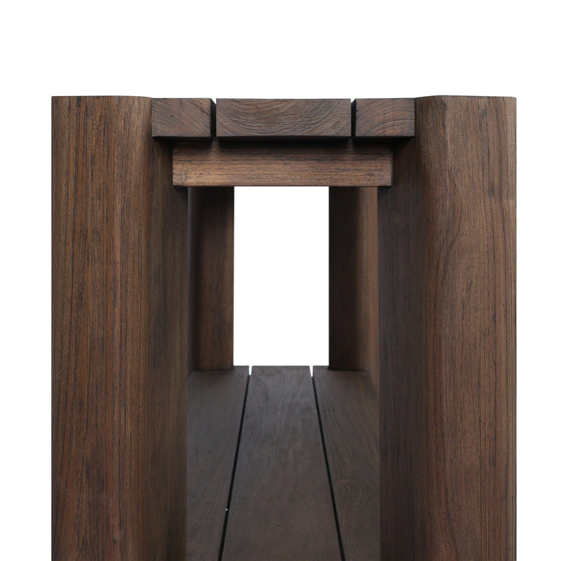 Soho Outdoor Console Table-Stained Saddle Brown