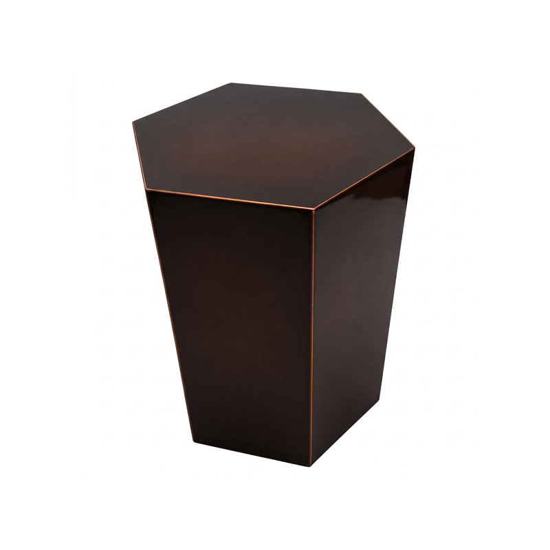 Geometric Metal End Table