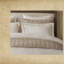 Premium King/cal King Linen Bedding Sets With Modern Double Flange Trim