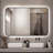 black frame wall mirror with rounded corners vanity mirror bathroom mirror with lights