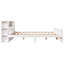 Bookcase Bed Without Mattress White Solid Wood Pine-1804727743