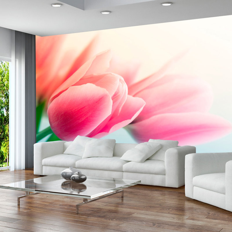 Spring and Tulips 2.70m x 350cm Wallpaper, 154 cm x 200 cm