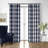 Walker Buffalo Indigo/Ivory Cotton Pinch Pleat Drapery Panel Set of 2-109900131