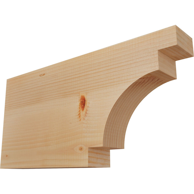 Mediterranean Rough Sawn Rafter Tail, Douglas Fir, 12" H x 24" W x 3.5" D