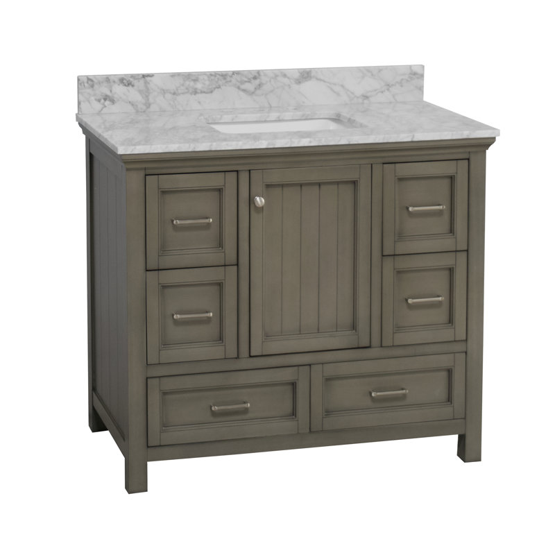 Ensemble de meuble-lavabo de 42 po Maven, Gris patiné