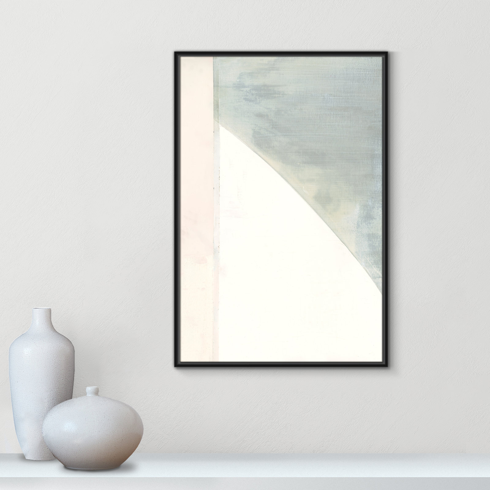 In Neutral I - Painting Print, Black Framed Canvas, 37.5" H x 25.5" W x 2" D