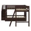 Lit superposé compact en forme de L avec lit supérieur simple et inférieur double et 3 tiroirs-1183034648