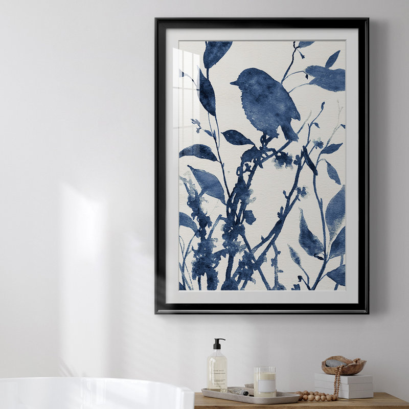 Bluebird Silhouette II - impression d'un cadre photo unique, H 42,5 po x l 30,5 po x P 1 po, Black Framed