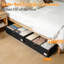 Ensemble de 2 espaces de rangement sous le lit de 53 L avec séparateurs réglables, bacs de rangement à profil bas de 6 po pour édredons et vêtements, noir-130917376