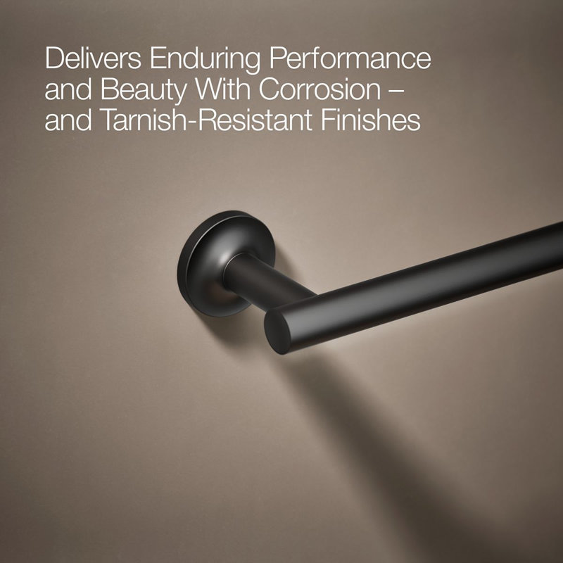 Purist 30" Wall Mounted Towel Bar, 1.88" H x 30" L x 3.25" D, Matte Black