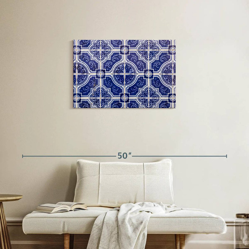 Carreaux de sol bleu Avery Porto, H 20 po x l 30 po