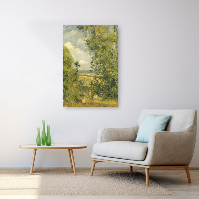 Un repos dans la prairie, 1878. Impression d'art mural contemporain abstrait impressionniste représentant un paysage d'été.